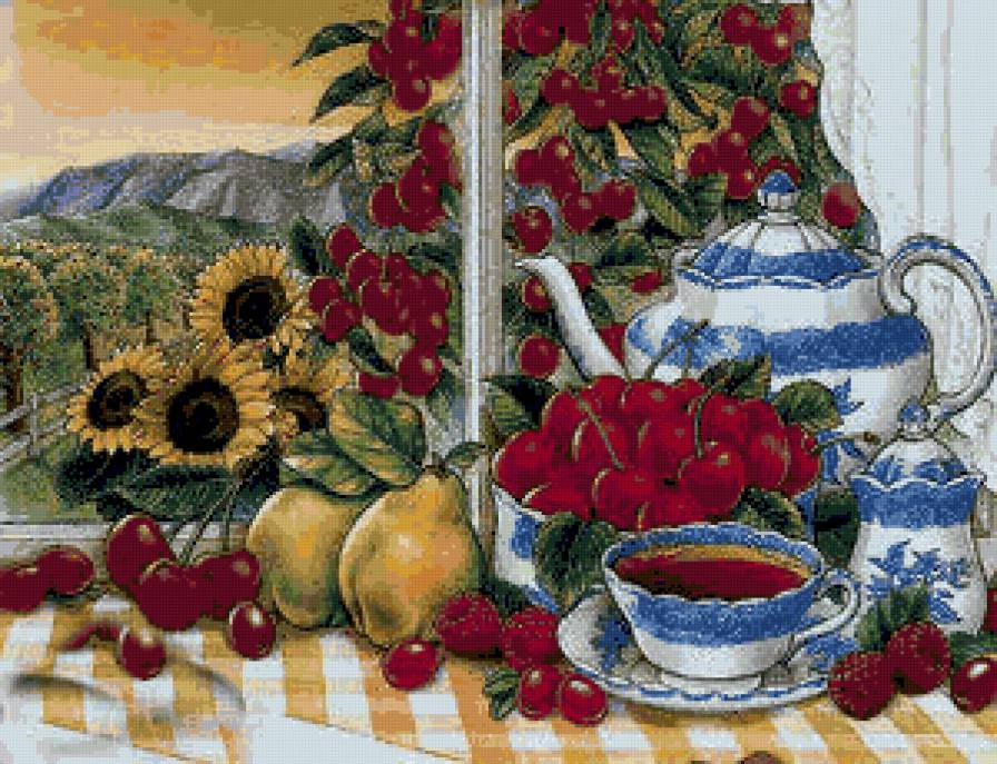 НАСЛАЖДЕНИЕ - вишни, натюрморт - предпросмотр