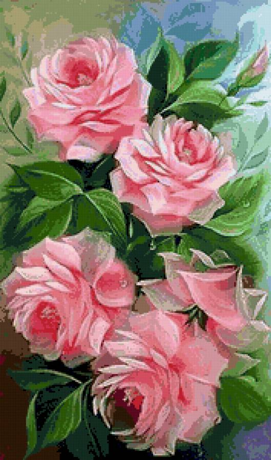 розовый рай - розы, цветы - предпросмотр