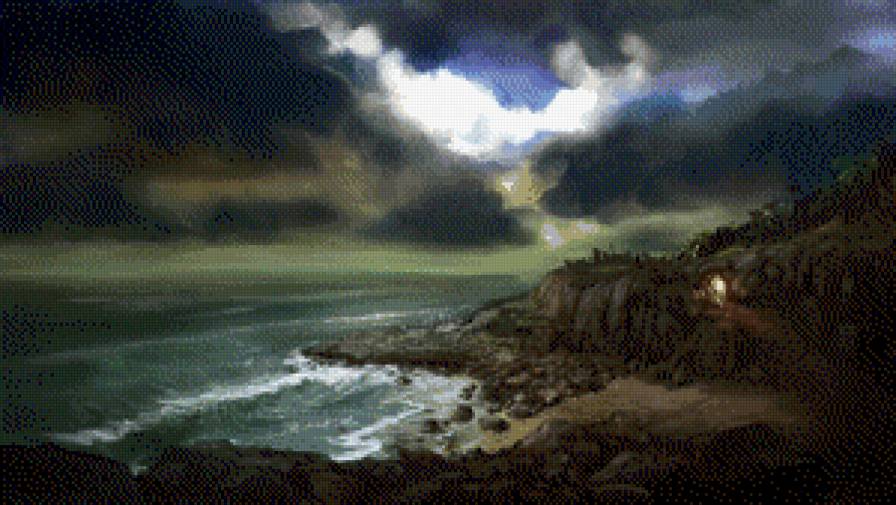 mroczne niebo - noc, pejzaz - предпросмотр