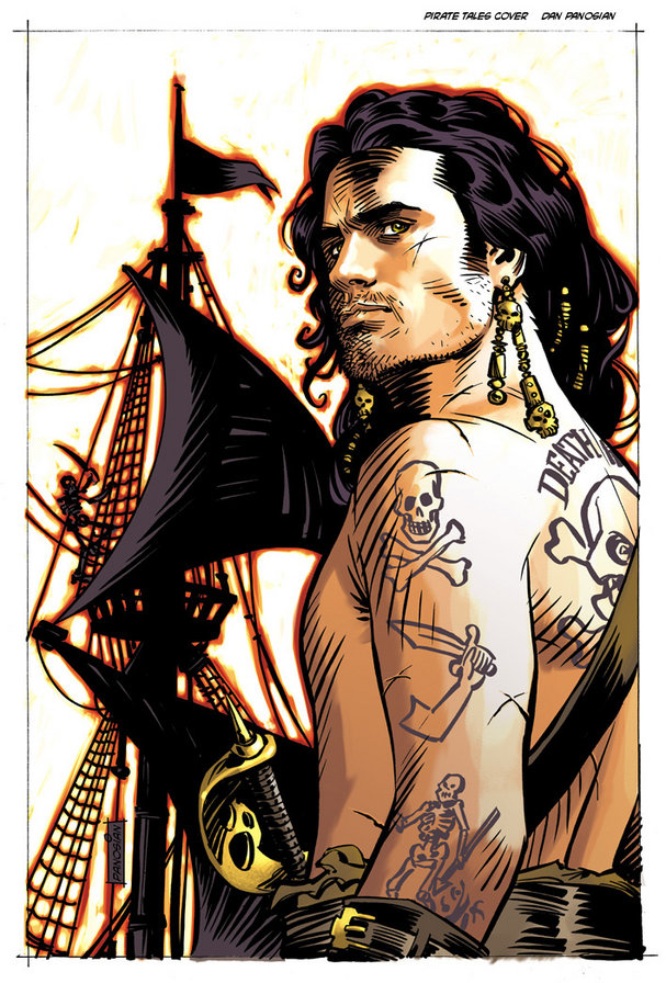 Пират - парусник, мужчина, море, парень - оригинал