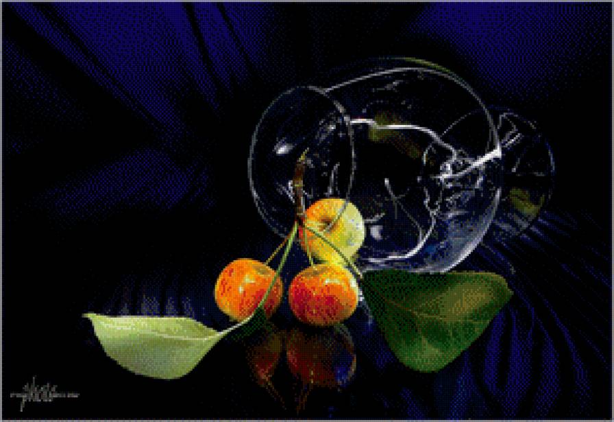 Райские яблочки в бокале - фрукты, натюрморт - предпросмотр