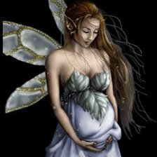 Схема вышивки «mujer embarasada con 50 colores»