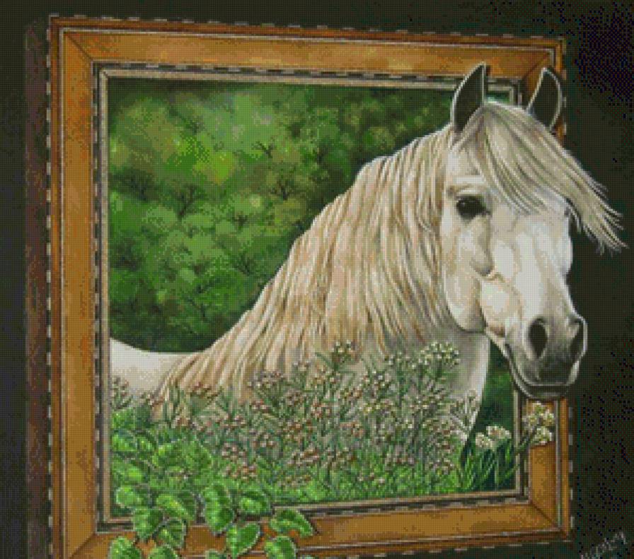 лошадь - картина лошади - предпросмотр