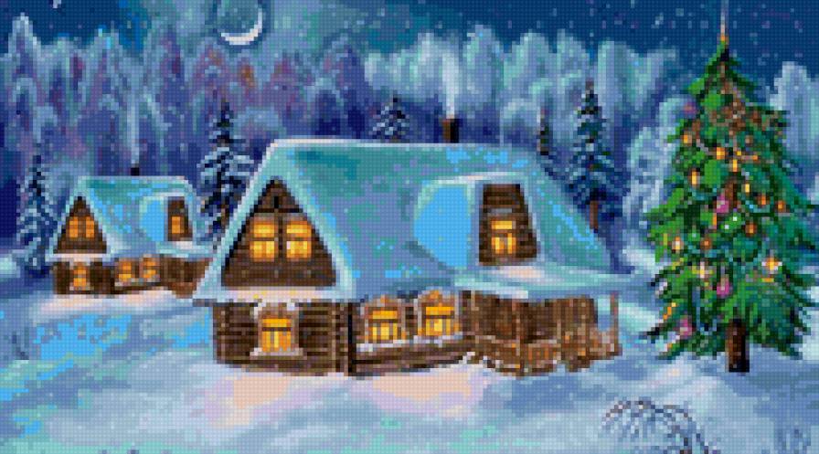 зимний домик - зима, дома - предпросмотр