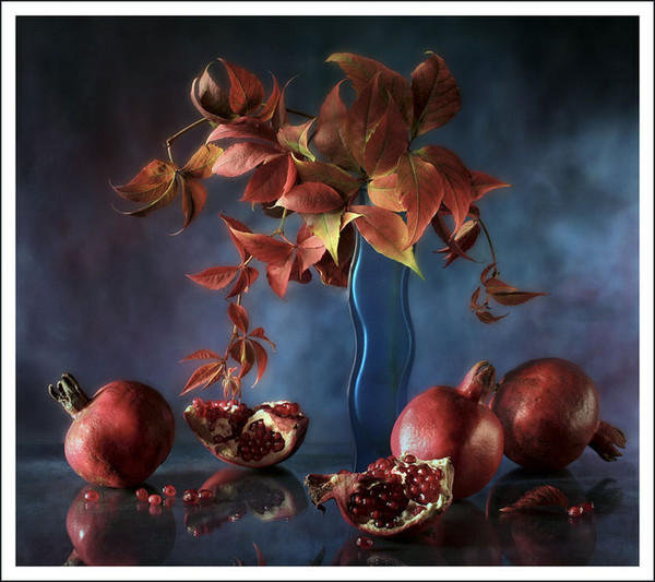 натюрморд с гранатами - гранат, натюрморд - оригинал