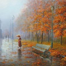 Схема вышивки «Jesien w parku»