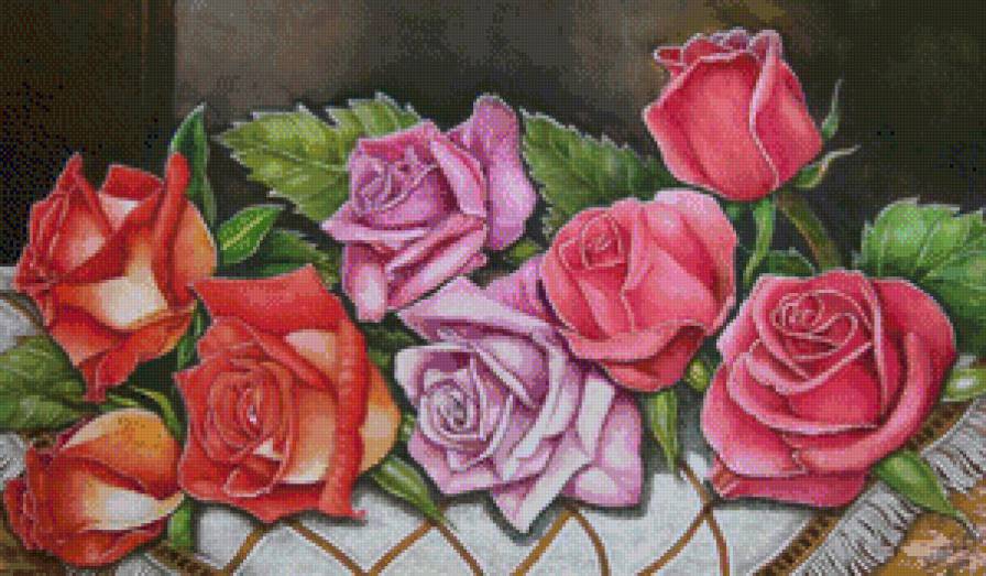 розы - картина цветы - предпросмотр