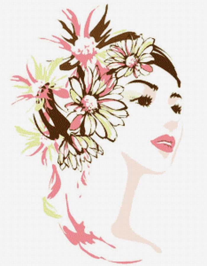 Девушка в цветах - цветы, девушка, красавица - предпросмотр