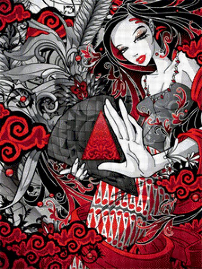 Девушка - абстракция - предпросмотр