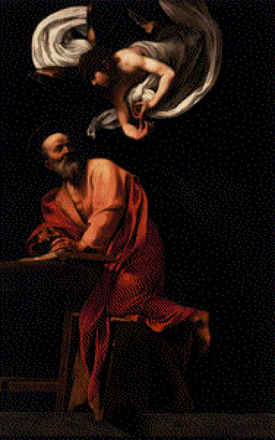 Вдохновение святого Матфея - искусство, картина, караваджо - предпросмотр
