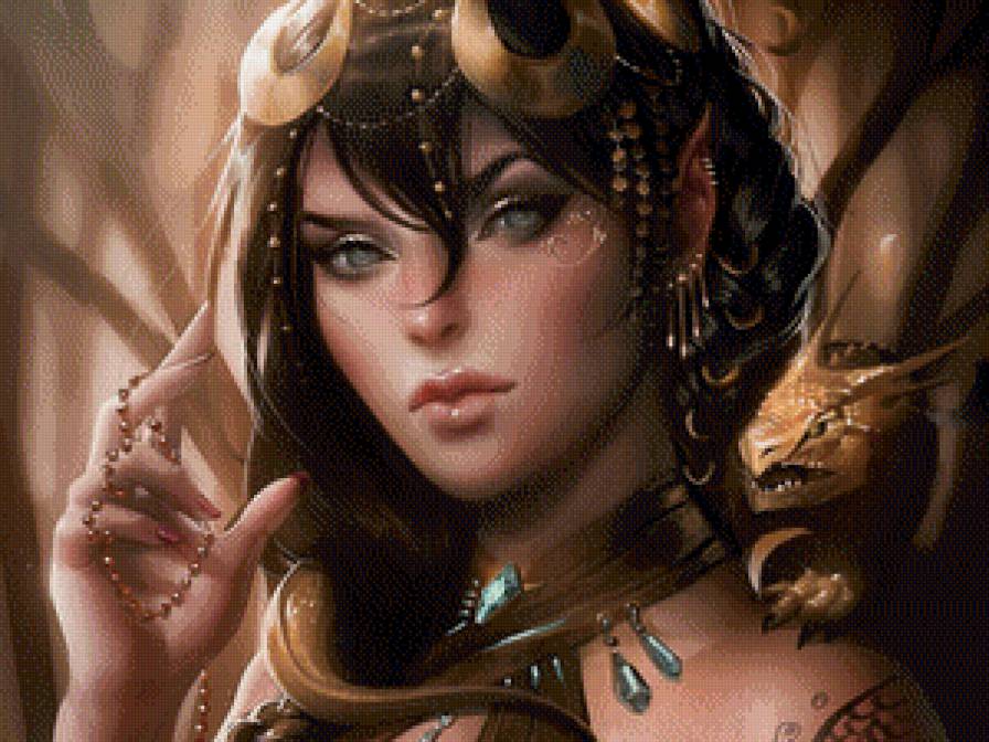 №641800 - дракон, магия, девушка, фэнтези - предпросмотр