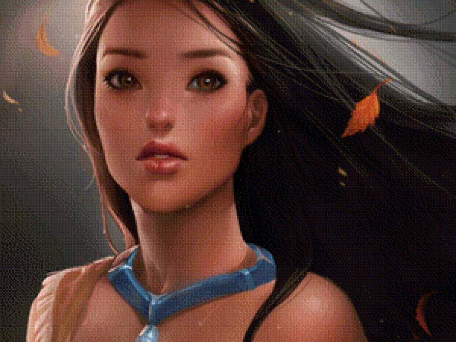 №641840 - сказка, покахонтас, портрет, дисней, фэнтези, девушка - предпросмотр