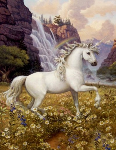 единорог - картина фэнтэзи - оригинал