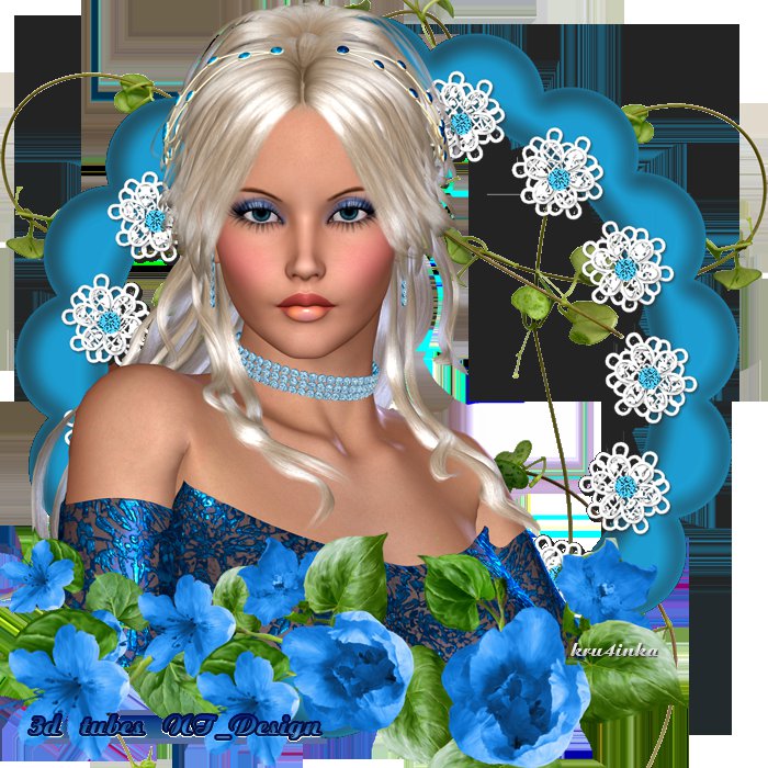 в голубом сиянии - девушка - оригинал