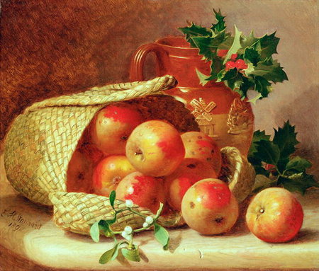яблоки - урожай, кухня, лето, корзина, яблоки, натюрморт - оригинал