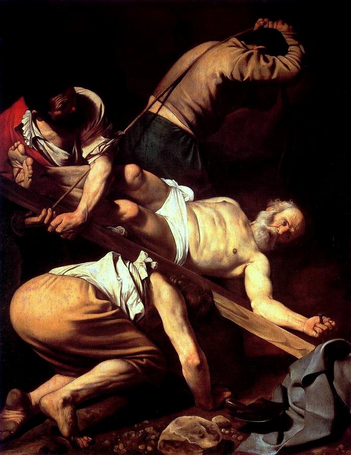 The Crucifixion of Saint Peter, 1601 - караваджо, искусство, картина - оригинал