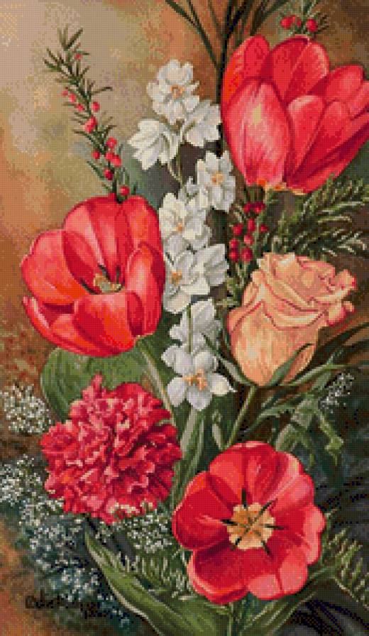 букет - картина цветы - предпросмотр