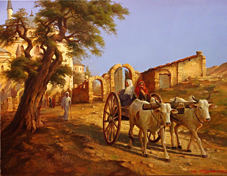 на востоке - азия, коровы, ислам, восток - оригинал