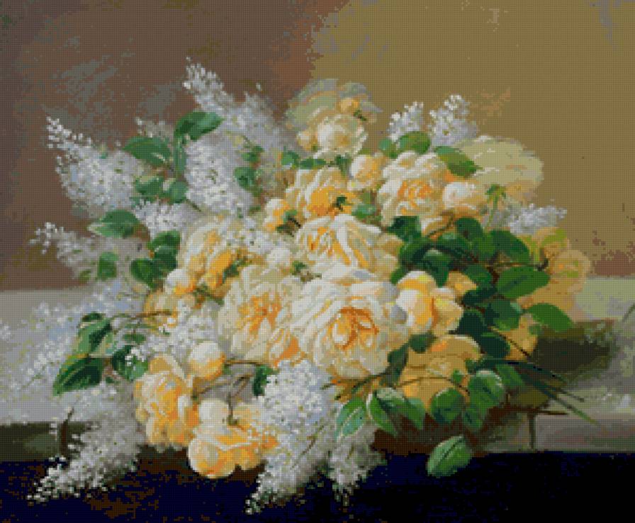 чайные розы - цветы, розы, букет - предпросмотр