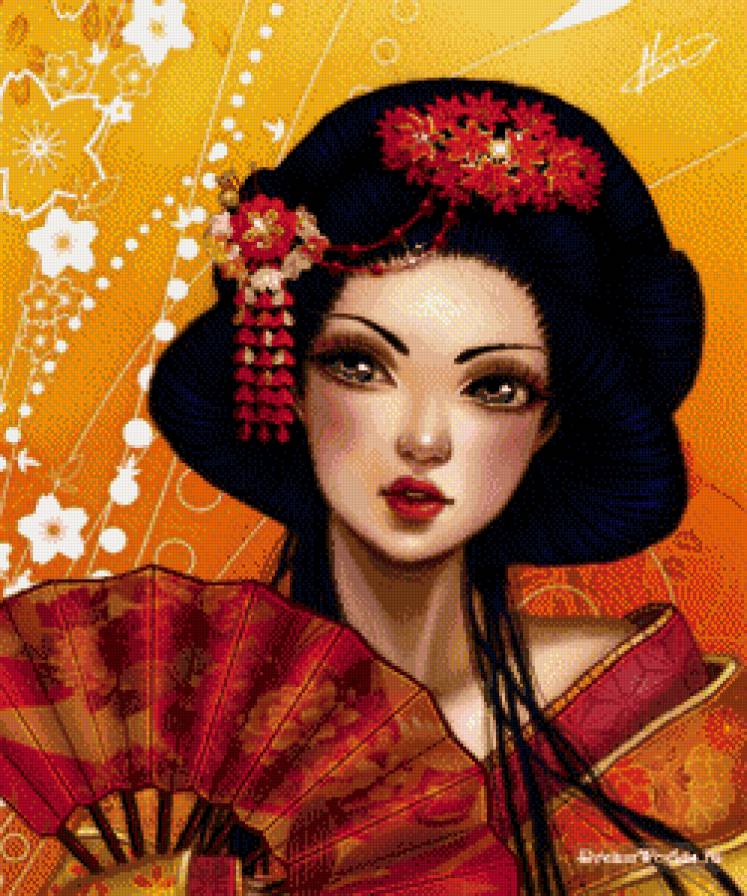 Гейша - девушка, япония - предпросмотр