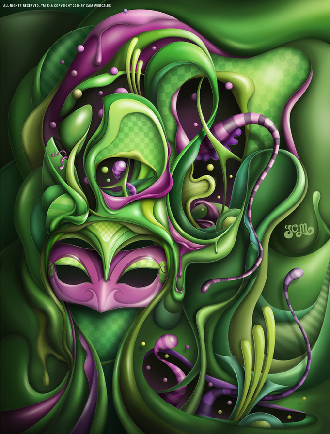 маска - фэнтези, абстракция - оригинал