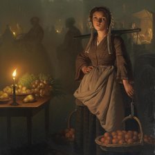 Схема вышивки «Market by Candlelight»