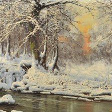 Схема вышивки «Зимний пейзаж»