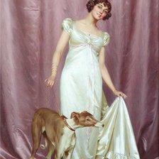 Схема вышивки «серия ,,женщины и животные"»