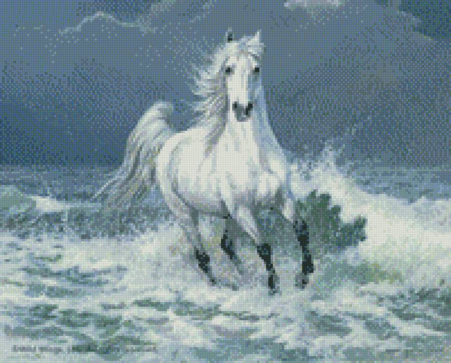 Из пены морской - лошадь, море, животные - предпросмотр