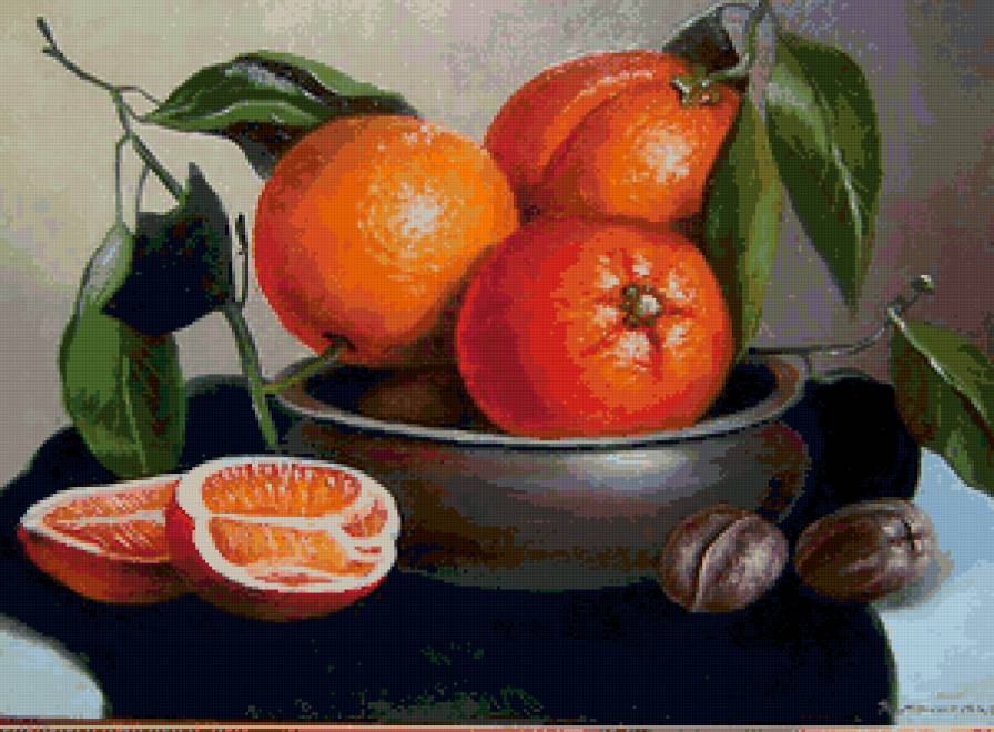 апельсиновый натюрморт - натюрморт - предпросмотр