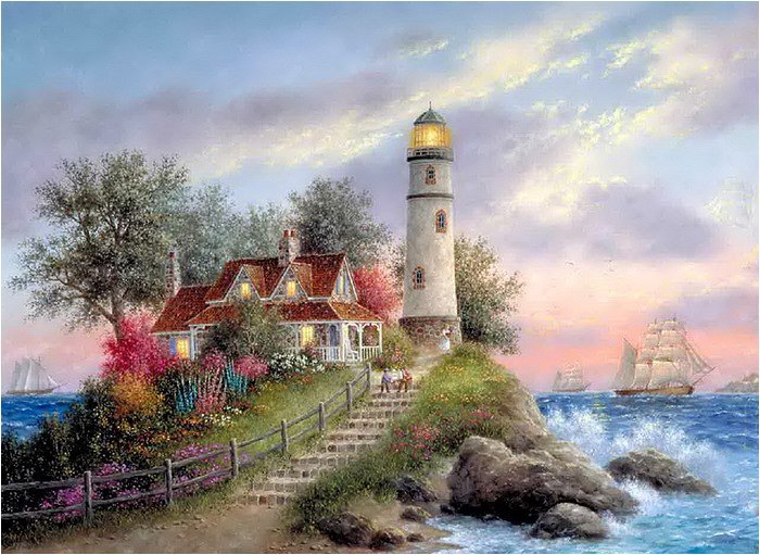 маяк - пейзаж - оригинал