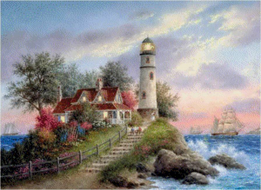 маяк - пейзаж - предпросмотр