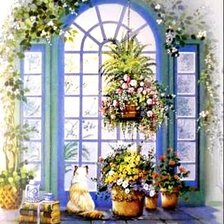 Схема вышивки «зимний сад»