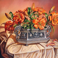 Схема вышивки «лилии»