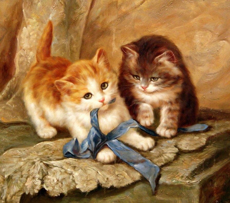 шалунишки - картина кошки - оригинал