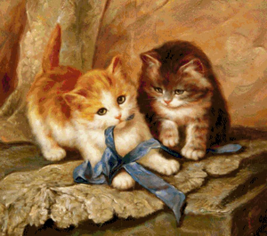 шалунишки - картина кошки - предпросмотр