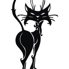 Схема вышивки «кошка»