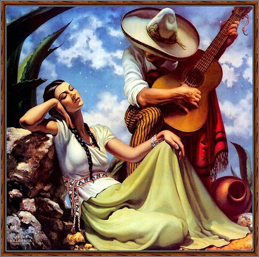 Мексиканская серенада - музыка, девушка, любовь, парень, песня, пара - оригинал