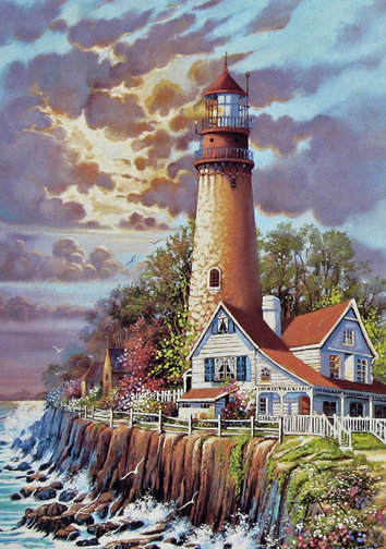 маяк - картина - оригинал