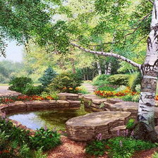 Схема вышивки «парк»