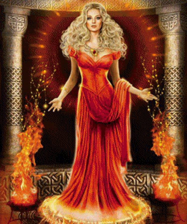 Огненная леди - девушка, фэнтези, красавица - предпросмотр