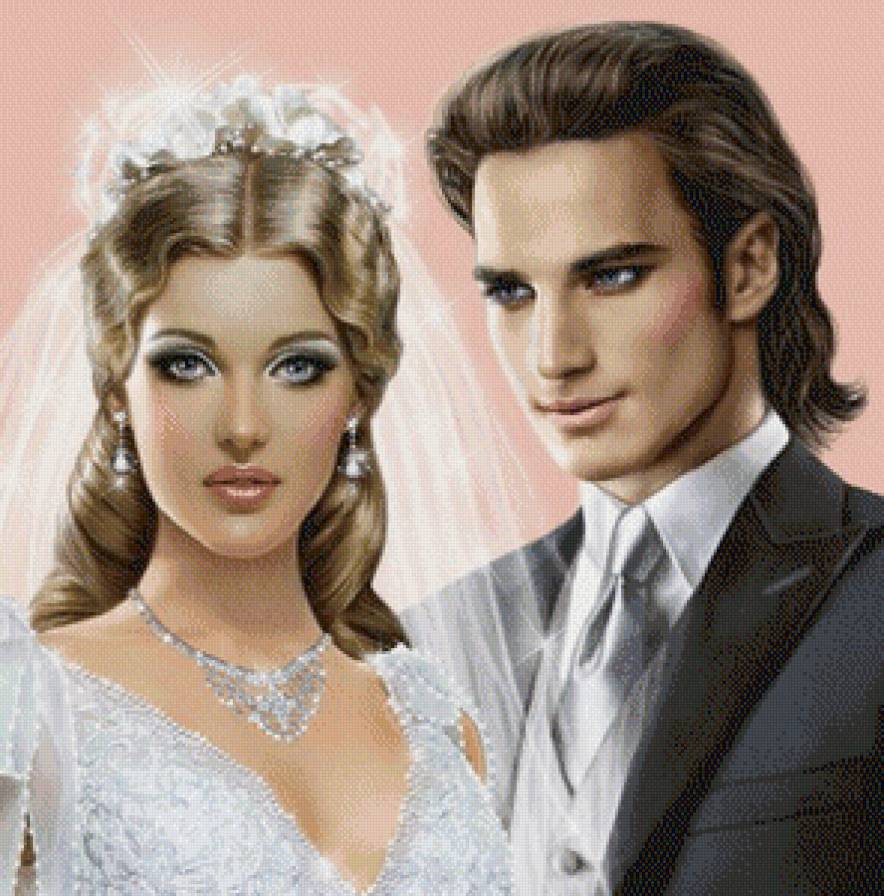 Новобрачные - парень, свадьба, жених, невеста, любовь, девушка - предпросмотр