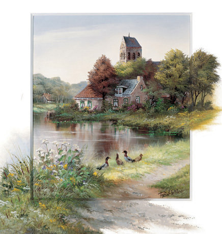 Дом у реки - природа - оригинал