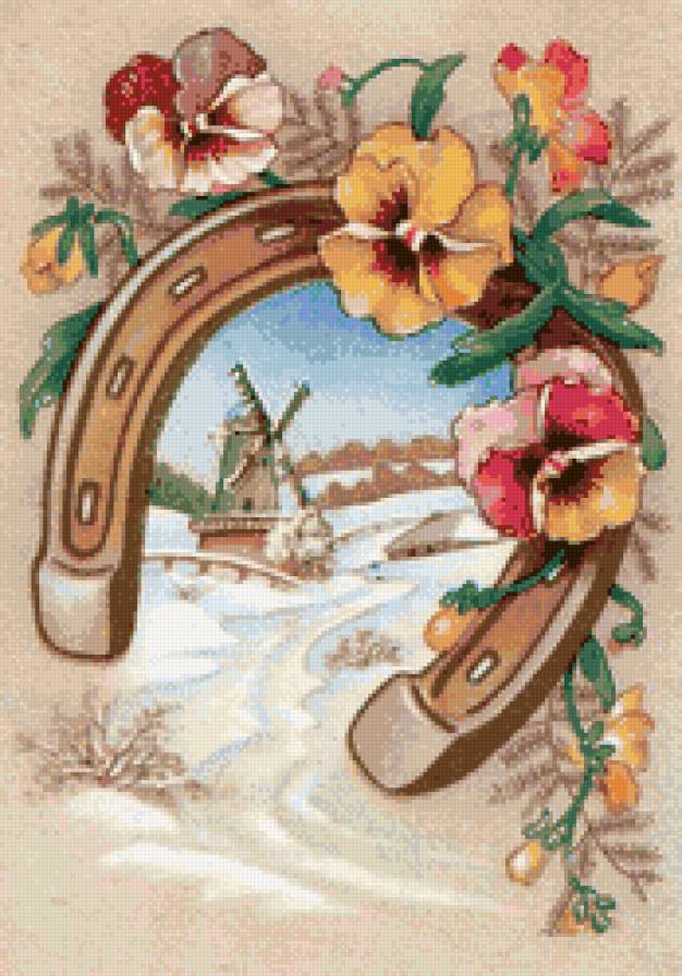 Подкова на счастье - лошадь, пейзаж, подкова, счастье, оберег - предпросмотр