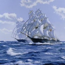 Схема вышивки «Голбые дали»