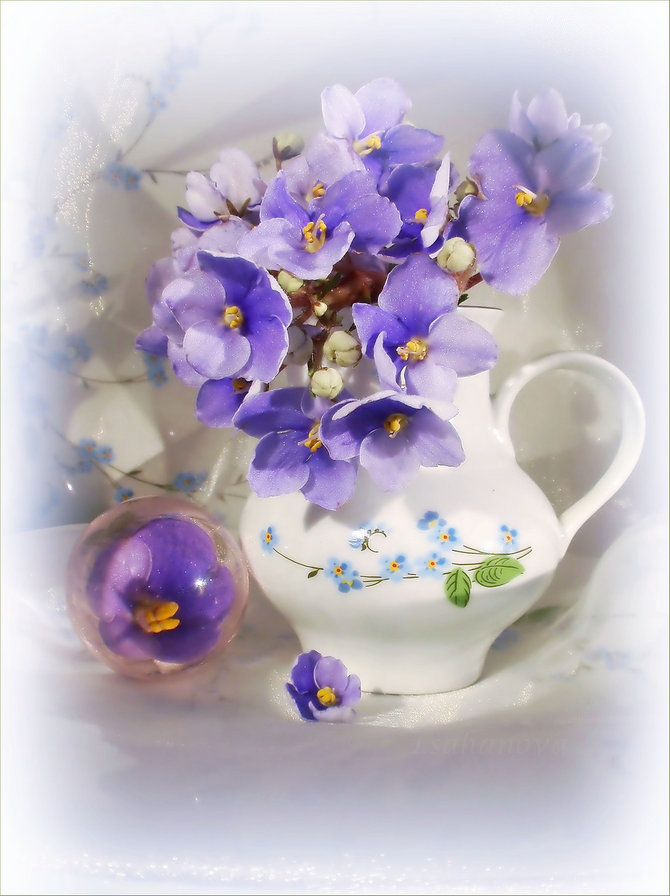 нежные цветы в вазе - букет, цветы, ваза, натюрморт, нежность - оригинал