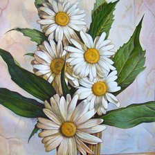 Схема вышивки «ромашки»