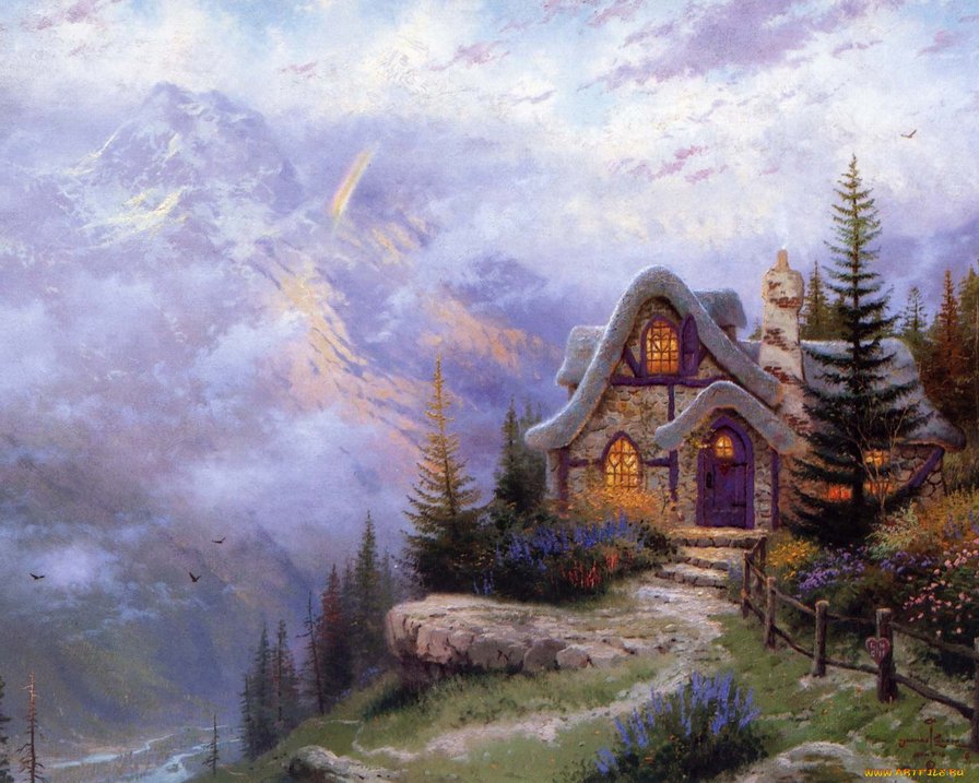 Серия домики - пейзаж, природа - оригинал