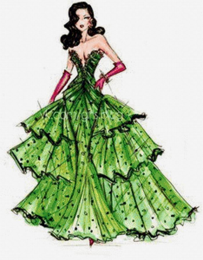 Девушка в зеленом - девушка - предпросмотр