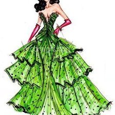 Оригинал схемы вышивки «Девушка в зеленом» (№646836)